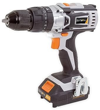Batavia Combi Boormachine - Snoerloos - Inkl. 2x 2.0Ah Akku / 2.4 Ah Ladegerät im Aufbewahrungskoffer - Geeignet zum Bohren und Schrauben in Holz, Kunststoff und Metall - Maxxpack