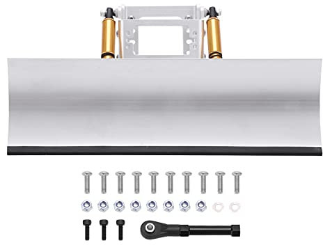 RC Schneepflug, Aluminiumlegierung + Kunststoff 1/10 RC Auto Schild Schneepflug Kompatibel für SCX10 TRX4