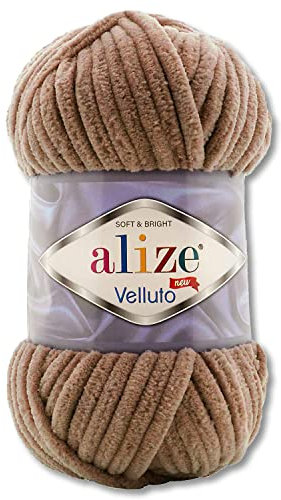 100 g Alize Velluto Wolle in 30 Auswahl (329 | Tabak)