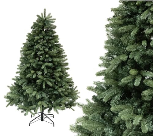 Weihnachtsbaum Vermont Fichte 180 cm – naturgetreuer Tannenbaum, künstliche Fichte mit Ständer – Christbaum für Weihnachten – Christmas Tree