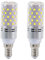 Mizlay E14 LED Glühbirne 9W Kaltweiß 6000K, E14 Edison Schraubbirne (SES) 1200LM, entspricht 100W Halogenbirne, E14 LED Maisbirne für Schreibtischlampe, nicht dimmbar, AC 175-250V, 2er Pack