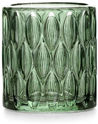 AmeliaHome Photophore en Verre Vert Bouteille 9 x 9,5 cm