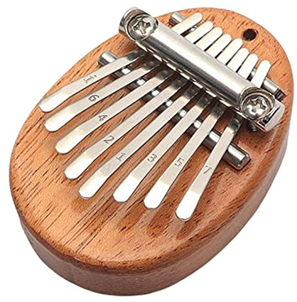 Fowybe 8 Tasten Mini Kalimba, tragbares Daumenklavier Exquisite Fingerharfe Leicht zu erlernendes musikalisches Mbira-Instrument Geschenk für Kinder Erwachsene Anfänger Profis