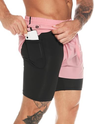 Short de Sport pour Homme avec Doublure Short de Sport de Plein air Respirant