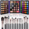 UCANBE Make Up Palette 86 Farben mit 15 Pinsel: Matte Schimmernde Lidschatten Palette Set, Highlight, Bronze-Puder, Powder Blusher, Langlebige Hohe Farbwiedergabe(02)