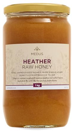 Earthbreath Heidehonig - roher Honig - 1kg - rein, unverarbeitet - nicht pasteurisiert & ungefiltert – natürlicher Süßstoff für Kochen, Tee, Kaffee, Milch, Saft - Heidekraut