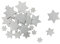 Oblique Unique® Holz Sterne Streudeko verschiedene Größen funkelnde Sterne Tisch Deko Weihnachten Jubiläum Hochzeit Geburtstag Party (Holz Sterne Set 6 Eckig - Silber)