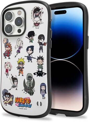 iFace Naruto Shippuden Case for iPhone 14 Pro Max (6.7 inch) – First Class Shockproof Anime Protective Cell Phone Cover – Naruto and Friends (Chibi Style)
