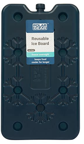 Polar Gear Large Pack 25cm Freezer Block Ice Brick – Long lasting Reusable Ice Board - Cooler Block for Travel Picnic – Just Freeze & place in your Cool Bag Box to keep food & drinks cool – Navy Blue