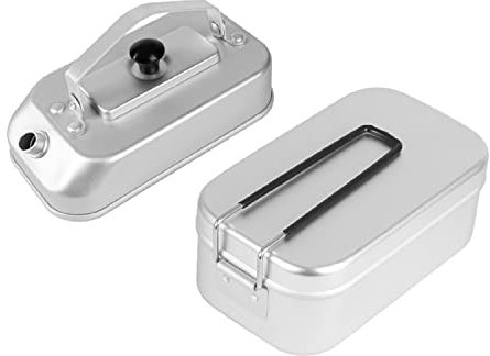 HonFitat Camping Faltbarer Griff Aluminium Bento Box Outdoor Wandern Leicht Tragbar Kantine Hit Lunchbox Picknick Dampfgarer Lunchbox mit 0,3 l Wasserkocher