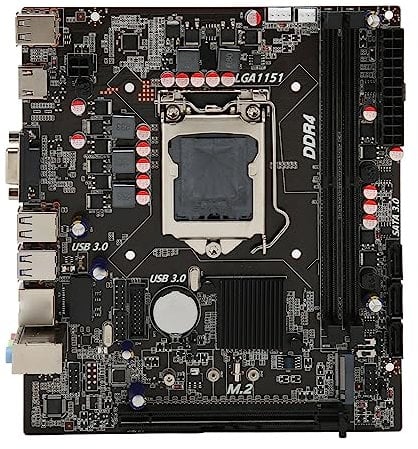 Scheda Madre Desktop H110, DDR4 SO DIMM Dual Channel Gaming Motherboard Support 1151Pin per I5 6500 I7 6700 CPU, 32GB/s M.2 SATA3.0 Scheda Madre per PC