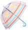 Rhomba Klar Transparente Blase Clear Bubble Umbrella for Children Lightweight Cute 8 Fibre Ribs Cute Dome See Through Perfect for Walking Kids Umbrella for Child (Blauer Regenbogen)