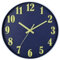 HZDHCLH 30cm Leuchtende Wanduhr Lautlos Schleichende Sekunde mit Arabisch Ziffer ohne Ticken für Dekoration Wohnzimmer, Küche, Büro, Schlafzimmer（Marineblau – 3D-Zahlen）