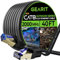 GEARit Cat 8 Outdoor Flat Ethernet Cable (40ft, Black) Direct Burial Rated LLDPE Jacket - Indoor Cat8 Shielded FTP 2000Mhz 40Gbps High Speed Gaming Computer Network RJ45 Snagless Patch Cord Internet
