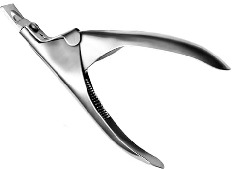 Professional Stainless Steel False Nail Tip Clipper - Nail Extension Clipper for Acrylic and Gel Nails - Precision Nail Art Cutter Tool with Ergonomic Handle