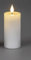 formano LED-Wachskerze Kerze Streifen weiss 5x8cm inklusive Kerze mit Timerfunktion; für 3x AA Batterien 1,5V