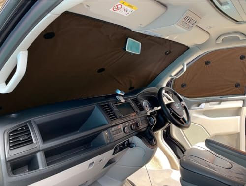 Thermal Window Blinds Compatible With Volvo XC60 (2009-2017)(5 door)(Rear Set) With Backing Colour In Brown