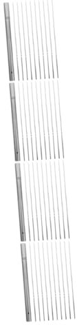 BESPORTBLE 4 Set da barbecue in acciaio inossidabile spiedino per barbecue stuzzicadenti per antipasti bbq arrosticini spiedini alla griglia per grigliate all'aperto Silver