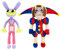 WENAUANG The Amazing Digital Circus Plush Toys, Jax Osterhase Plüschtier, Niedliche Anime Figuren Kaninchen Und Clowns Plüschtier, Ostern Weihnachts Halloween Geburtstagsgeschenke Für Jungen Mädchen
