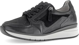 Gabor Damen Low-Top Sneaker, Frauen Halbschuhe,straßenschuhe,Strassenschuhe,Sportschuhe,Freizeitschuhe,Turnschuhe,schwarz,39 EU / 6 UK