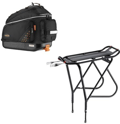 Ibera Parka IB-RA4 Touring Fahrradträger und Schnellverschluss-Tasche (Spritzschutzträger + Tasche)