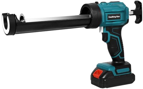 Pistola per cartucce a batteria compatibile con batteria Makita 21V, pistola per cartucce a batteria con 2000mAh, luce LED, 4 velocità, pistola per silicone a batteria per cartucce da 300ML (senza