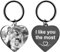 KQIVAM Personalised Keyring, Custom Photo Engraved Text Key Ring Customised, Keyrings for Women, Birthday Gifts for Men, Keychain Anniversary Memorial, Gifts Birthday, Cute, Drive Safe Keyring