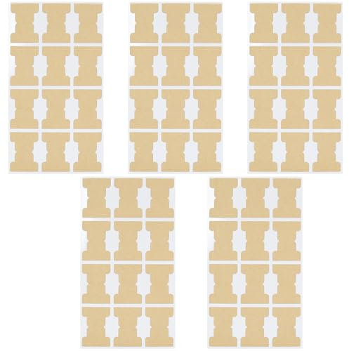 60 Pcs Writable Brown Sticky Index Tabs, Self Adhesive Monthly Post It Tabs for Planners, Removable Page Markers Study Supplies for School, Office