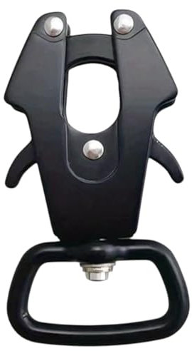 Karabiner Hundeleine, Hundhalsband Schnellverschluss, Karabinerhaken, Frosch Clip, Schnellverschluss Schnalle, Verschluss Schwarz (4cm, Eckiges Ende)