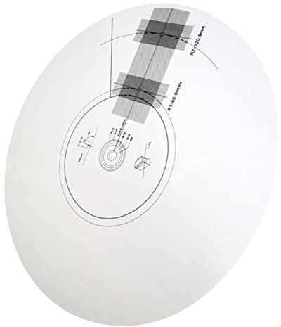 Acryl Tonabnehmerkalibrierung für Plattenspieler mit Hoher Präzision | Weißes Einstell Picklineal, Anti Rutsch und Leicht, für Vinyl Schallplatten Zubehör, Plattenspieler Waage