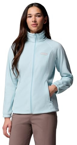 Columbia Benton Springs - Chaqueta de forro polar con cremallera completa para mujer, color azul marino claro, talla M
