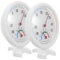 LABRIMP 2Pcs Temperature Humidity Gauge Accurate Analog Hygrometer Thermometer for Refrigerators Humidifiers Portable Humidity Tester with Display