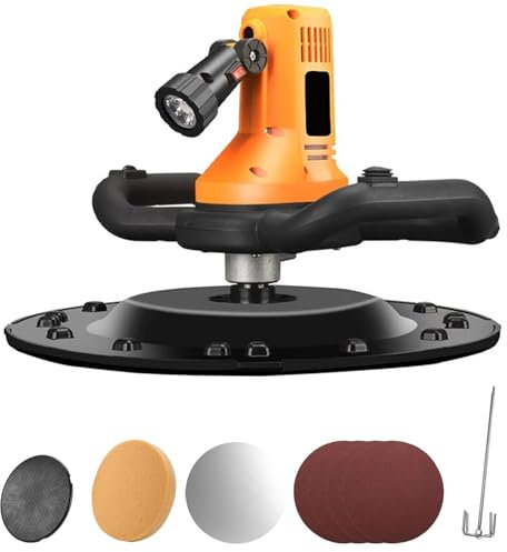 Ponceuse à béton, Ponceuse à cloison sèche portative à 6 Vitesses réglables, truelle électrique pour plâtre, mortier, Ciment et Mastic