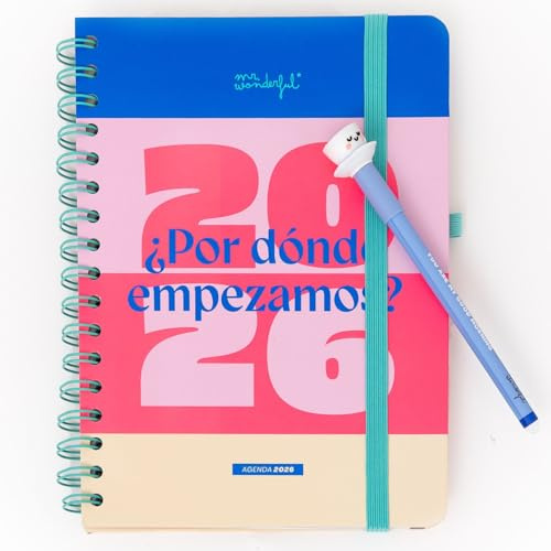 Mr. Wonderful - Agenda Anual Office 2026 Vista Semanal + Bolígrafo Bobo Borrable - ¿Por dónde empezamos?