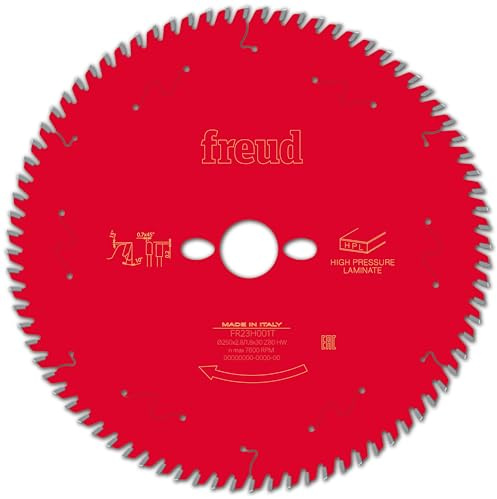 Freud Kreissägeblatt zum Schneiden von HPL D=250 mm x d=30 mm x 2,8/1,8 mm x T80 - FR23H001T