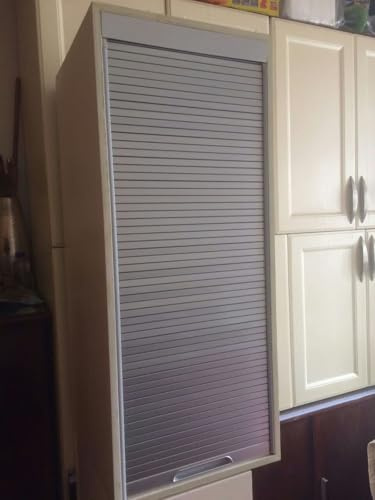 MLYAYE 50 cm 60 70 80 90 100 110 120 cm hohe Wandschränke, Rollladentür- und Schienensatz, Hochleistungs-Rollladenschiebetüren mit Lamellen(70x105cm/27.6x41.3in)