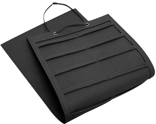 GRIRIW Schwarzer Filz Haarklammer Organizer zum Aufhängen Praktischer Haarschmuckhalter für Mädchen mit Platz für Haarspangen und Haarschleifen im Ankleidezimmer
