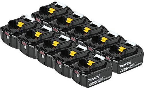 Makita BL1850B-10 LXT Lithium-Ionen-Akku, 18 V, 5,0 Ah, 10 Stück