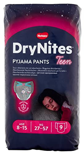 Huggies DryNites Nachtwindeln Mädchen 8-13 Jahre, 27 Stück, Pyjama Pants