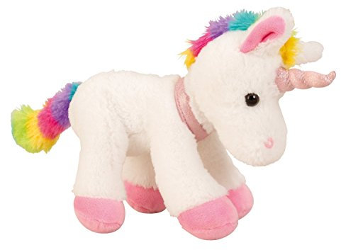 Einhorn mit bunter Mähne Plüschtier 21 cm süßes Kuscheltier Stofftier