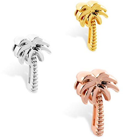 THIORA Charmband Charms | 'Palme' Anhänger | Palmtree Charm | Mesh Armband Charm (Gold)