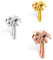 THIORA Charmband Charms | 'Palme' Anhänger | Palmtree Charm | Mesh Armband Charm (Gold)