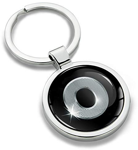 Biomar Labs® Porte-clé Lettres A-Z Initiales Personnalisable de L'alphabet Alphabet Accessoires Homme Femme Cadeau Lettre O Argent KK 15