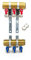 Messing Heizkreisverteiler 3 Heizkreise Set mit 6 x PEX Kugelhahn mit Klemmring 16mm x 1/2 AG & 2 x Entlüfter & 2 x Blindstopfen 1 Zoll | Systemverteiler Zentralheizung 2-12 Fach Verteiler Heizung