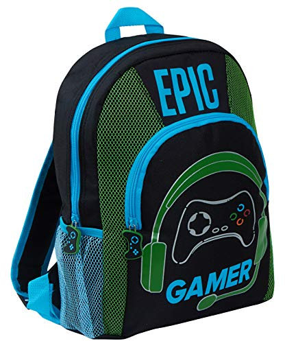 Ultimate Kids Zaino Epic Gamer per Bambini Adolescenti Adulti Viaggio Scuola Borsa da Gaming Zaino con Porta-bottiglie