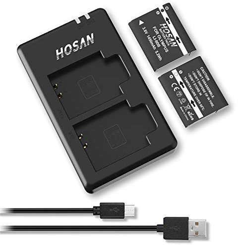 LI-90B LI-92B Battery HOSAN Camera Battery Set for Ricoh DB-110 for Olympus Li-92B/Li-90B for RICOH GRIII WG-6 G900,OLYMPUS XZ-2 SH-50 TG-1 TG-2 TG-5 TG-6 Tough