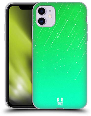Head Case Designs Grün Neon Regen Schatten Gelhülle [Militärischer Schutzgrad] Kompatibel Mit Apple iPhone 11 Und Kompatibel Mit MagSafe