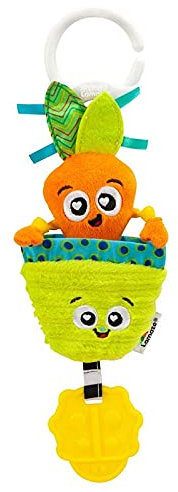 LAMAZE Candy The Carrot, Mini Clip on Pram and Pushchair Newborn Baby Toy, Sensory Toy for Babies with Colours and Sounds, Development Toy for Boys and Girls Aged 0 Months +, Multicoloured