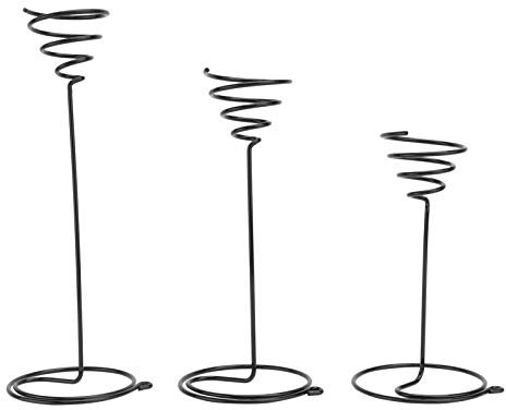 Scicalife 3 Piezas Soporte de Planta de Aire de Metal Espiral Base de Planta de Aire Contenedor de Mesa Plantador Tillandsia Floreros [V] Organizador de Almacenamiento para La Oficina en