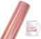 Prime Vinyl Rose Gold Holographic Glitter Vinyl Roll, Permanent Vinyl for Cricut, 12 x 6ft 1 Roll/Pack, Holographic Rainbow Sparkle Adhesive Craft Vinyl for Silhouette Cameo for Crafts, Decal, Signs